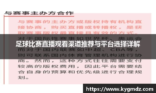 足球比赛直播观看渠道推荐与平台选择详解